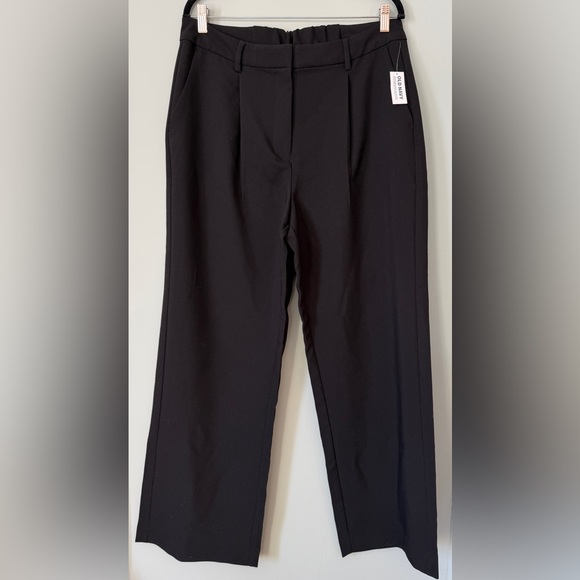 Old Navy Taylor Extra High-Waisted Wide-Leg Trouser Pants Black Size Large NWT - Picture 3 of 8